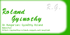 roland gyimothy business card